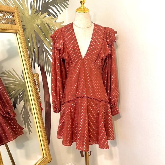 ASOS, Flirty, Fun & Fabulous Deep V-Neck Shift Dress,Gorgeous Sleeves,EUC,Size 6 - Picture 8 of 9